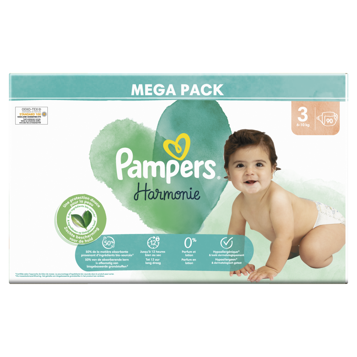 Pampers Harmonie Size 3 , 6kg-10kg (90 pcs)
