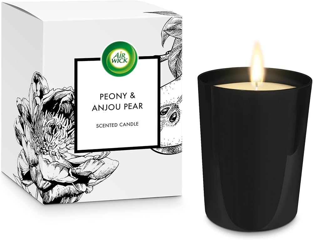 Air Wick Premium Range Peony & Anjou Pear Scented Candle