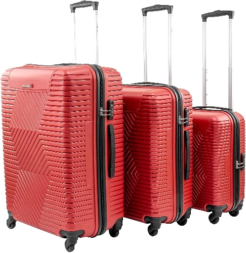 Vacanze Suitcase Set 3pc Red