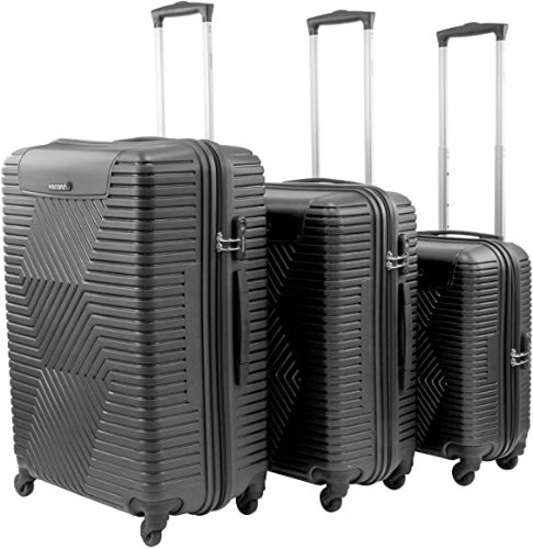 Vacanze Suitcase Set 3pc Black