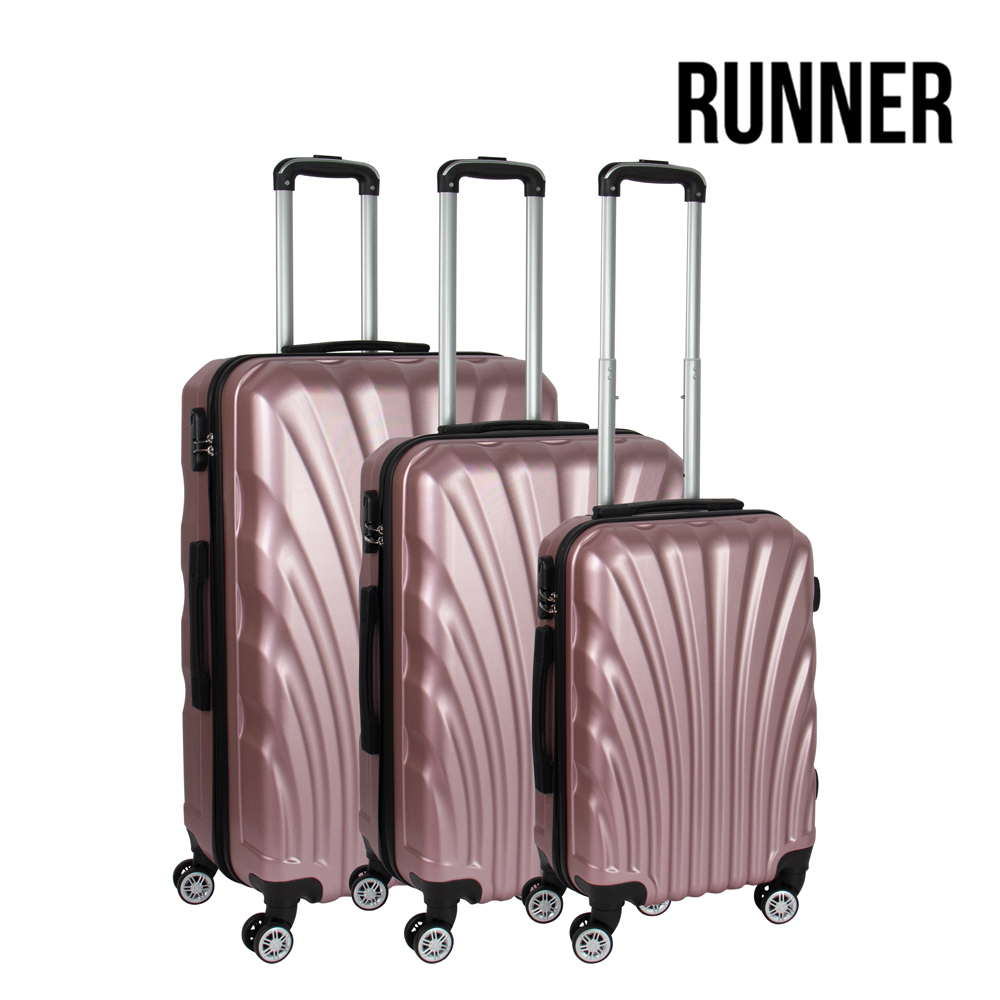 Runner Suitcase Set 3pc Pink