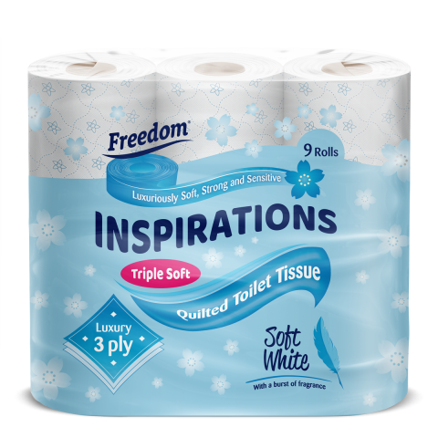 Freedom Inspirations White Toilet Roll 9 Pack