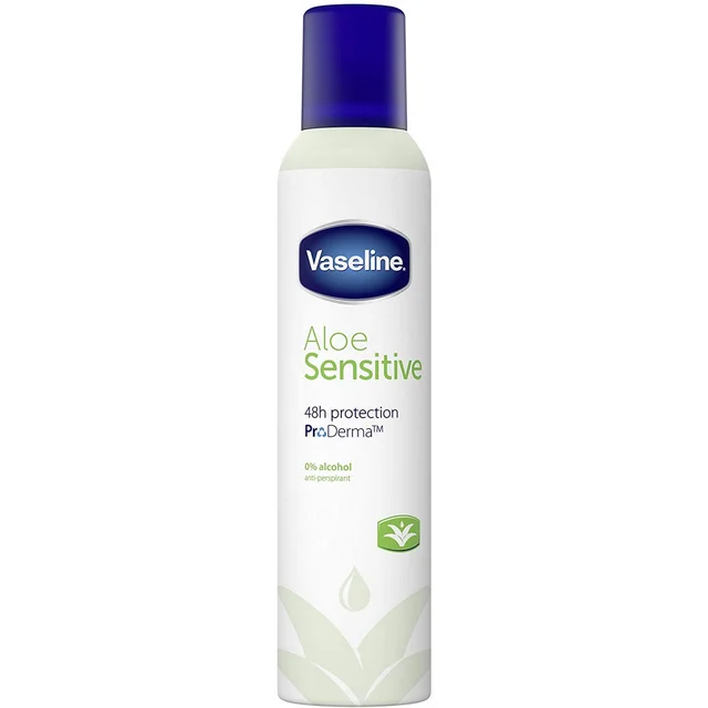 Vaseline Aloe Sensitive Deodorant 48h Protection ProDerma 0% Alcohol Spray 8.45 oz 250ML
