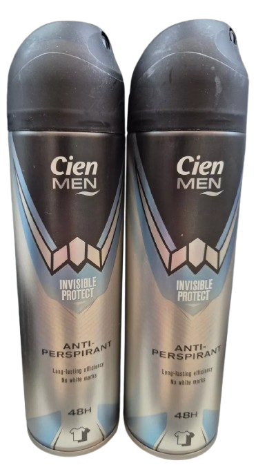 Cien Men Anti-Perspirant Invisible Protect Spray Deodorant 250ml