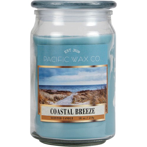 Pacific Wax Co Large Scented Candle – Coastal Breeze (18oz/510g)