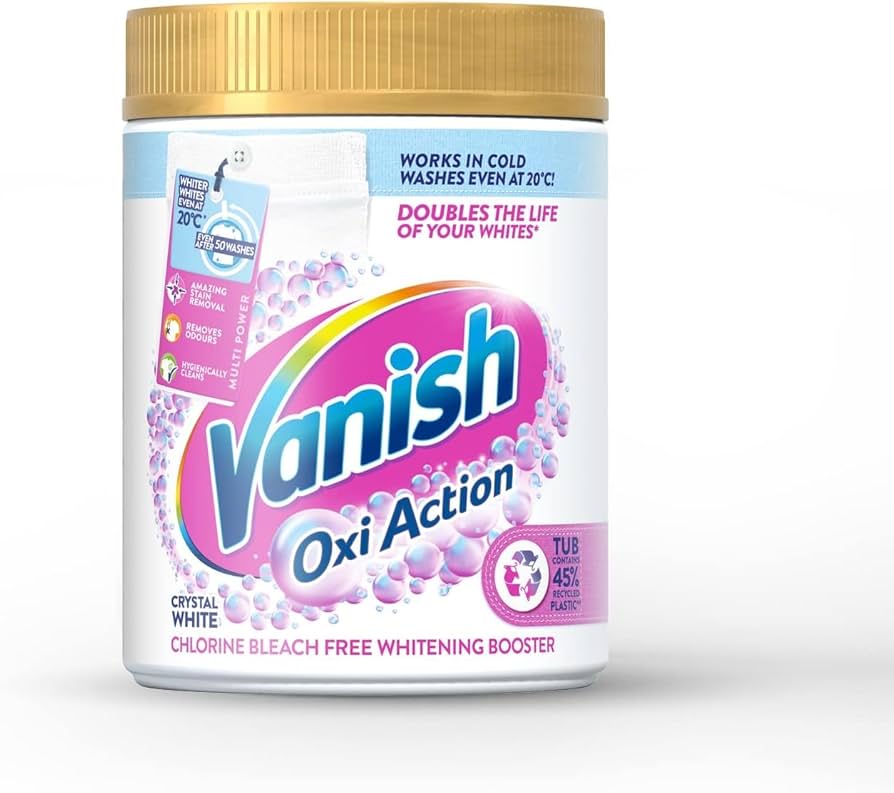Vanish Oxi Action Crystal White Chlorine Bleach Free Whitening Additive 800g