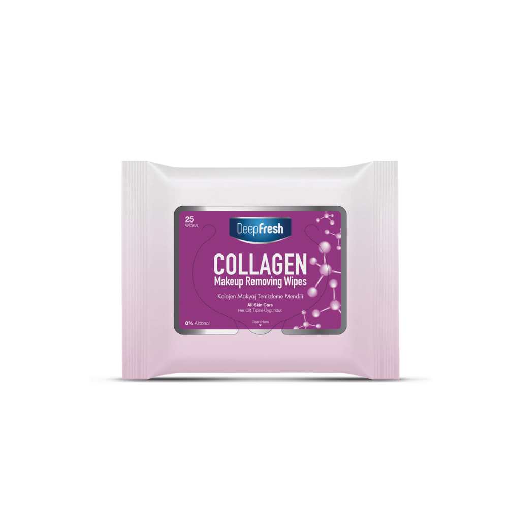 DeepFresh Collagen Make-Up Removing Wipes 25tk