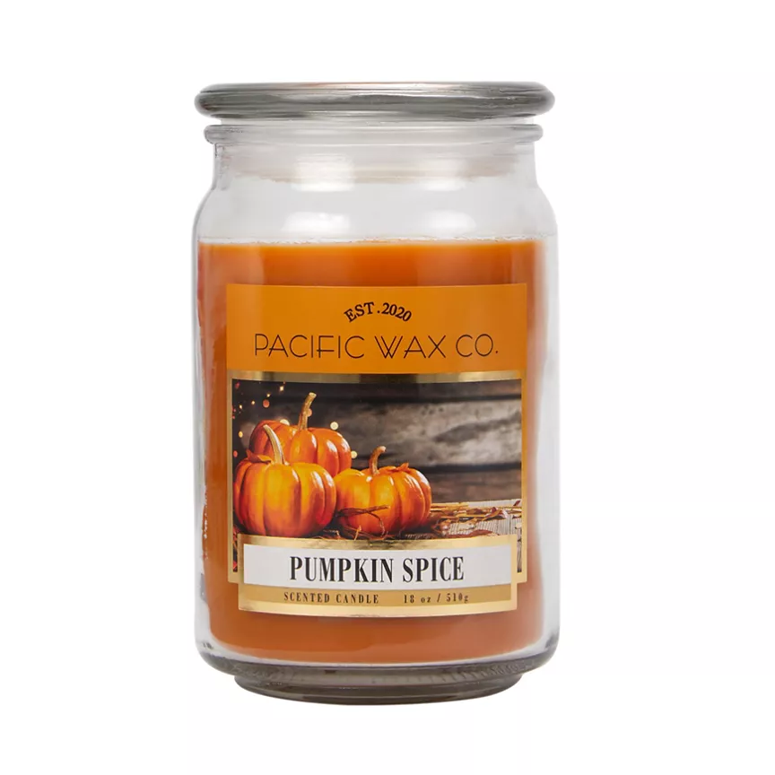 Pacific Wax Co Large Scented Candle – Pumpkin Spice (18oz/510g)