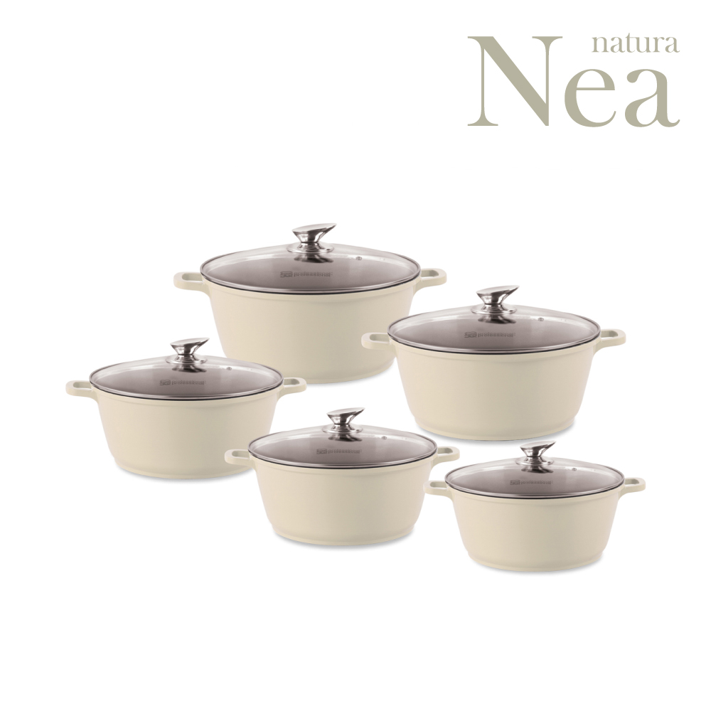 Nea Stockpot Set 5pc Natura Cream