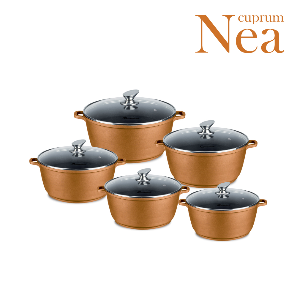 Nea Stockpot Set 5pc Cuprum Copper