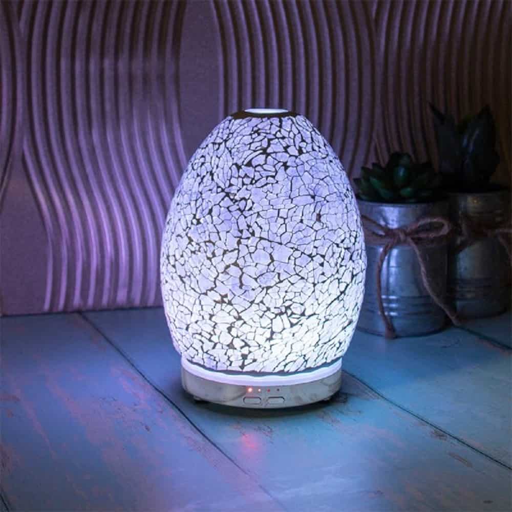 Desire Aroma Lilac Mosaic Egg Shape Colour Change Led Light Humidifier