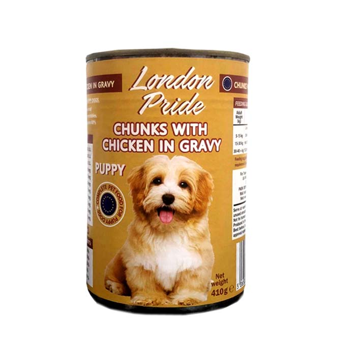 London Pride Chunk With Chicken In Gravy Puppy Canned Dog Food 410g