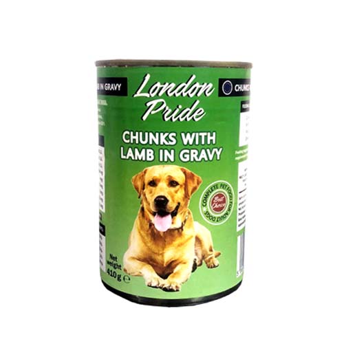 London Pride Chunk With Lamb In Gravy Adult Canned Dog Food 410g