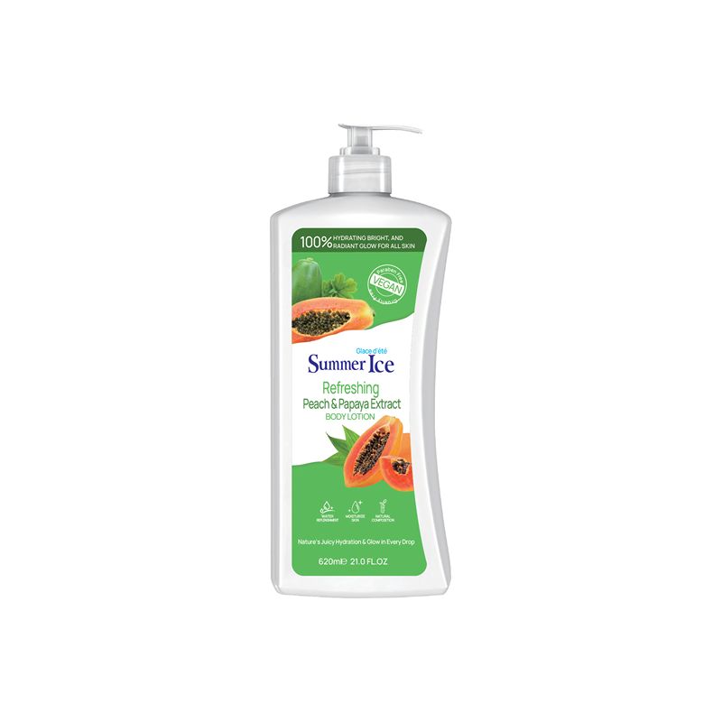 Summer Ice Refreshing Body Lotion Peach & Papaya Extract 620ml